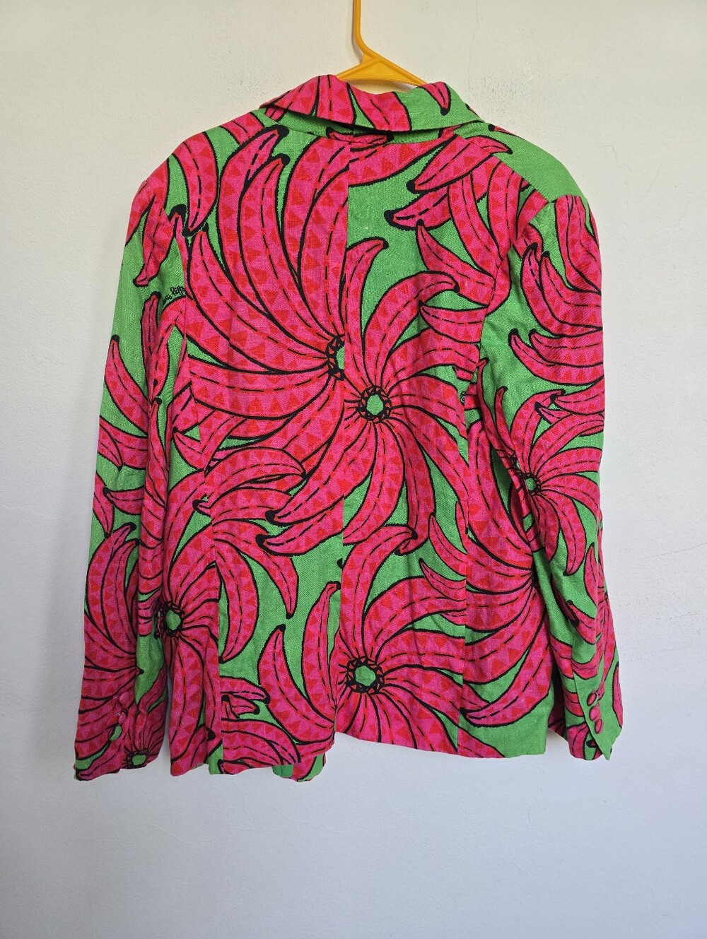 FARM Rio Banana Alberto Pitta Linen Blend Floral Blazer Jacket M - Picture 13 of 17